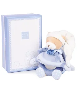 Doudou et Compagnie Peluche hochet ours Petit chou - Bleu - 19 cm> Hochets Et Pantins D'Activités