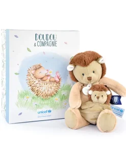 Doudou et Compagnie Peluche Hérisson avec bébé - 25 cm - Unicef><noscript><img width=