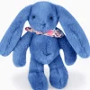 Doudou et Compagnie Peluche lapin bleu 25 cm - Lapin Fleurette> Peluches