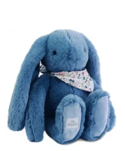 Doudou et Compagnie Peluche lapin Bleu 35 cm - Lapin Fleurette><noscript><img width=