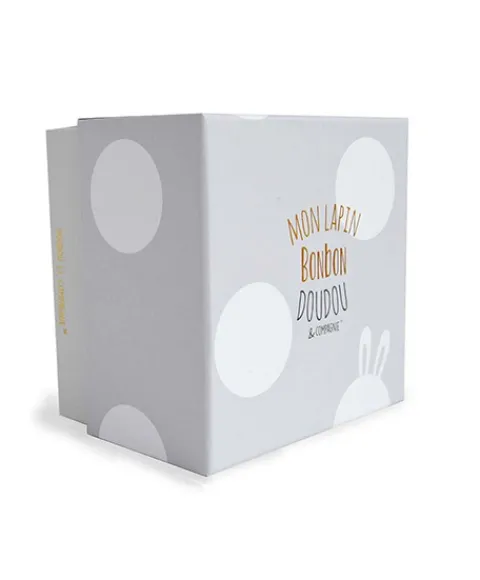 Doudou et Compagnie Peluche Lapin Bonbon Taupe - 16 cm> Petit Format|Peluches