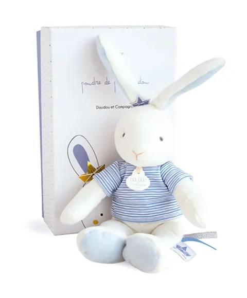 Doudou et Compagnie Peluche lapin matelot bleu - 25 cm> Peluches