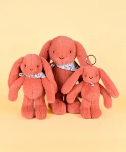 Doudou et Compagnie Peluche lapin orange 25 cm - Lapin Fleurette><noscript><img width=