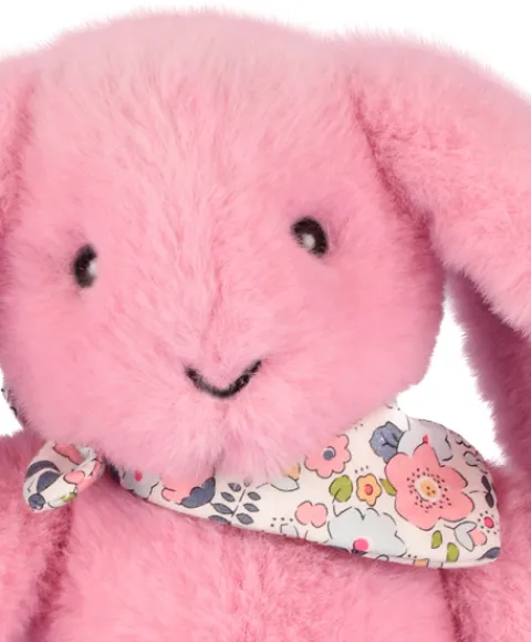 Doudou et Compagnie Peluche lapin rose 25 cm - Lapin Fleurette> Peluches