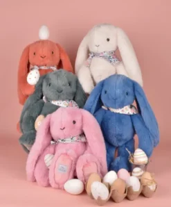 Doudou et Compagnie Peluche lapin Vert 35 cm - Lapin Fleurette><noscript><img width=