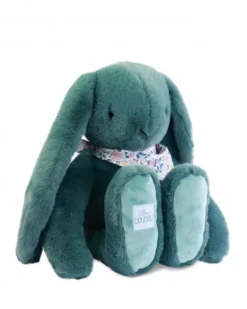 Doudou et Compagnie Peluche lapin Vert XXL - Lapin Fleurette 50 cm><noscript><img width=