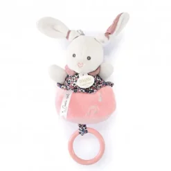 Doudou et Compagnie Peluche musicale LAPIN ROSE - BOH'AIME -> Boîte À Musique