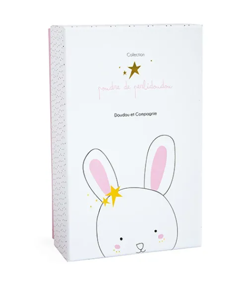 Doudou et Compagnie Peluche musicale lapin étoile rose - 14 cm> Boîte À Musique