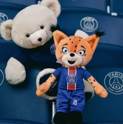 Doudou et Compagnie Peluche officielle PSG - Mascotte Germain Le Lynx - 35 cm> Peluches