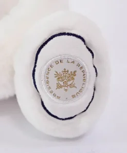 Doudou et Compagnie Peluche ours blanc fabriqué en France - L'Ours Élysée - 30 cm><noscript><img width=