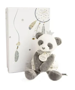 Doudou et Compagnie Peluche Panda gris Attrape-rêves - 20 cm><noscript><img width=