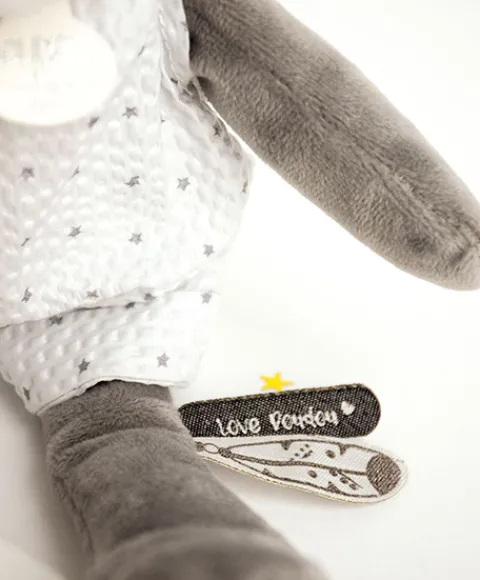 Doudou et Compagnie Peluche Panda gris avec doudou- Attrape-rêves - 28 cm> Peluche Avec Doudou