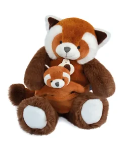 Doudou et Compagnie Peluche Panda roux avec bébé - 25 cm - Unicef><noscript><img width=