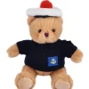 Doudou et Compagnie Peluche porte-cle Ours Marin avec pull over - 15 cm> Porte-Clé