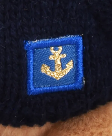 Doudou et Compagnie Peluche porte-cle Ours Marin avec pull over - 15 cm> Porte-Clé