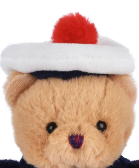 Doudou et Compagnie Peluche porte-cle Ours Marin avec pull over - 15 cm> Porte-Clé