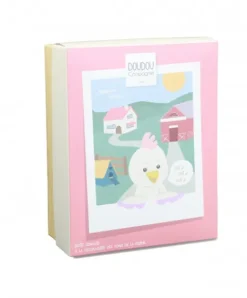 Doudou et Compagnie Peluche poule - 17 cm - DOUDOU de la ferme avec boite sonore><noscript><img width=