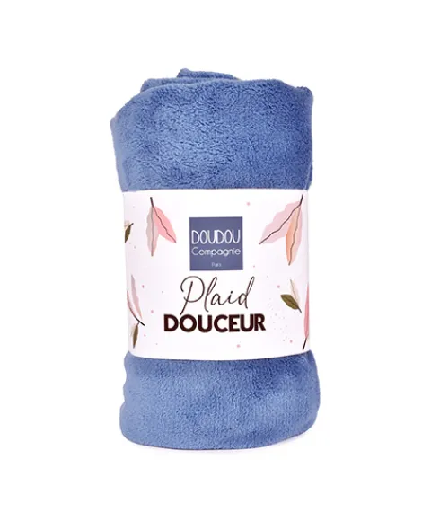 Doudou et Compagnie Plaid douceur 70*100cm - Bleu> Les Plaids