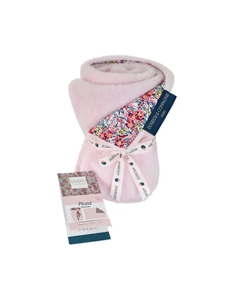 Doudou et Compagnie Plaid rose douceur - BOH'AIME 70x100 cm> Les Plaids
