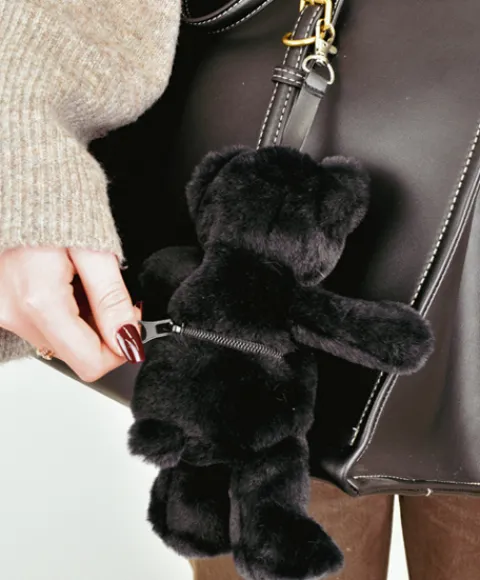 Doudou et Compagnie porte clé - Bijou de sac Ours peluche noir - 20 cm - Noir> Porte-Clé