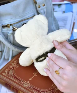 Doudou et Compagnie porte clé - Bijou de sac Ours peluche - 20 cm - Ivoire><noscript><img width=