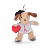 Doudou et Compagnie Porte clé Chien beige avec T-shirt Tour Eiffel - 15 cm> Peluches|Porte-Clé