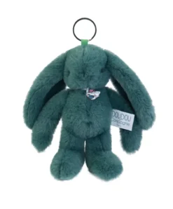 Doudou et Compagnie Porte clé en peluche Lapin Vert - 18 cm - Lapin Fleurette> Peluches|Porte-Clé