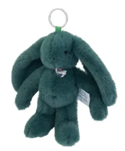 Doudou et Compagnie Porte clé en peluche Lapin Vert - 18 cm - Lapin Fleurette> Peluches|Porte-Clé