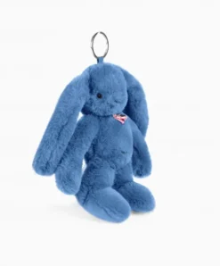 Doudou et Compagnie Porte clé en peluche Lapin Bleu- 18 cm - Lapin Fleurette> Peluches|Porte-Clé