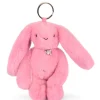 Doudou et Compagnie Porte clé en peluche Lapin Rose - 18 cm - Lapin Fleurette> Peluches|Porte-Clé