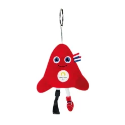 Doudou et Compagnie Porte-clés Mascotte Officielle Jeux Paralympiques Paris 2024 - 16 cm> Porte-Clé