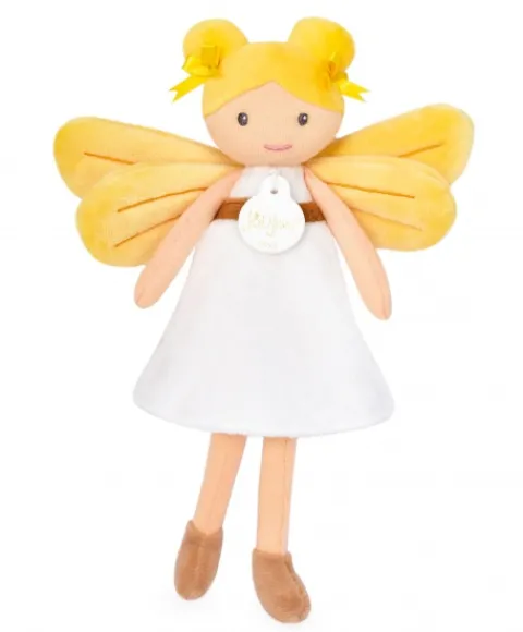Doudou et Compagnie Poupée souple Fée Aurore - Blanche et Jaune - 25 cm> Poupées De Chiffon