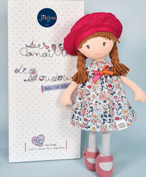 Doudou et Compagnie Poupée tendre - Poupée Parisienne - Les Canailles de Doudou - Floryne - 36 cm> Poupées De Chiffon