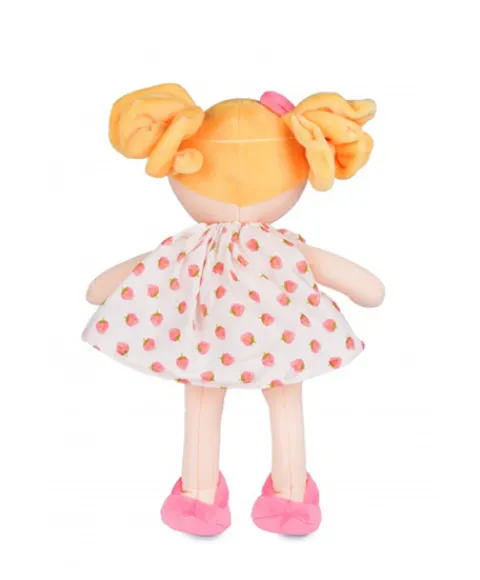 Doudou et Compagnie Poupee tissu PRETTY - Fraise - 28 cm> Poupées De Chiffon