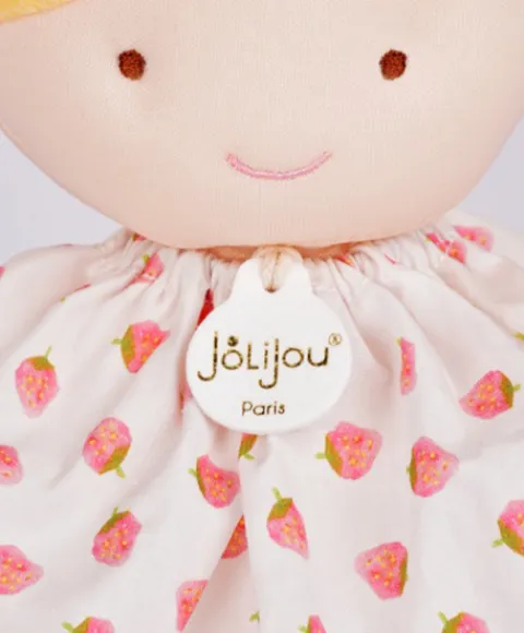 Doudou et Compagnie Poupee tissu PRETTY - Fraise - 28 cm> Poupées De Chiffon