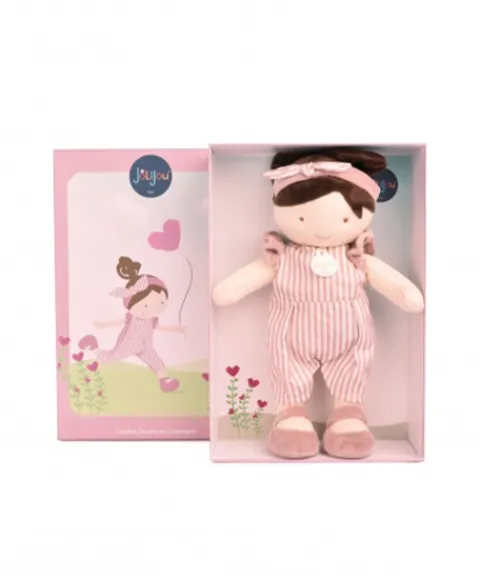 Doudou et Compagnie Poupee tissu PRETTY - Opaline - 28 cm> Poupées De Chiffon