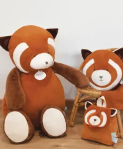 Doudou et Compagnie Sac à dos bebe PANDA ROUX - 20 x 20 x 10 cm - Unicef><noscript><img width=