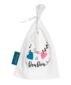 Doudou et Compagnie Sac à Doudou "Mon Doudou + fort que tout" 22 x 35 cm - Unicef> Sac À Doudou