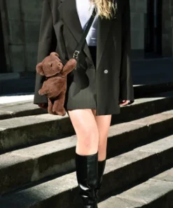 Doudou et Compagnie Sac bandouliere - Ours en peluche marron - 30 cm><noscript><img width=