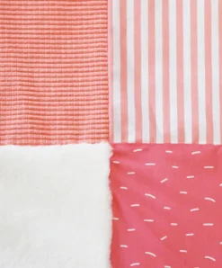 Doudou et Compagnie Tapis d'éveil Bébé - Corail / Blanc - 100 X 100 cm><noscript><img width=