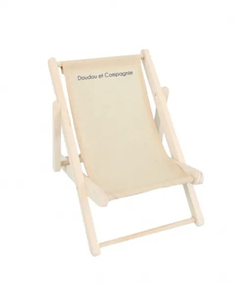 Doudou et Compagnie Transat pliant - Mon petit mobilier> Mon Petit Mobilier|Poupées De Chiffon