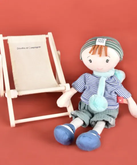 Doudou et Compagnie Transat pliant - Mon petit mobilier> Mon Petit Mobilier|Poupées De Chiffon