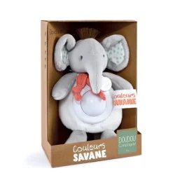 Doudou et Compagnie Veilleuse bébé elephant -15 cm> Veilleuses
