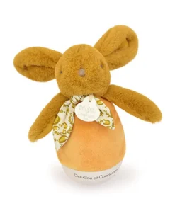 Doudou et Compagnie Veilleuse bebe musicale Culbuto jaune - 16 cm> Veilleuses
