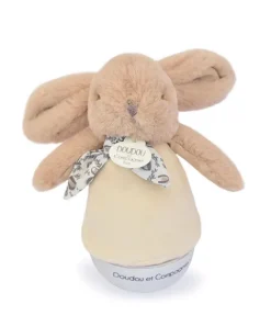 Doudou et Compagnie Veilleuse bebe musicale Culbuto marron - 16 cm> Veilleuses