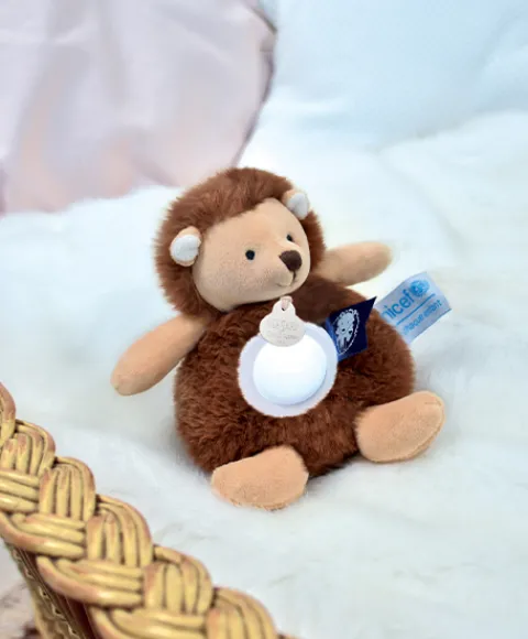 Doudou et Compagnie Veilleuse en peluche Hérisson - 15 cm - Unicef> Veilleuses