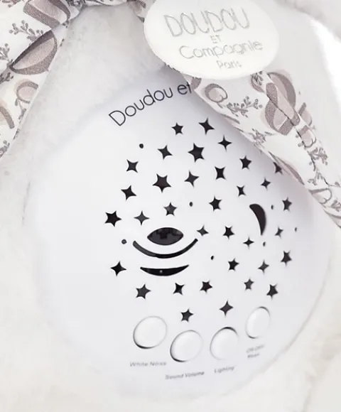 Doudou et Compagnie Veilleuse Lapin Musicale Projection mur avec chansons Douces - Blanc> Veilleuses
