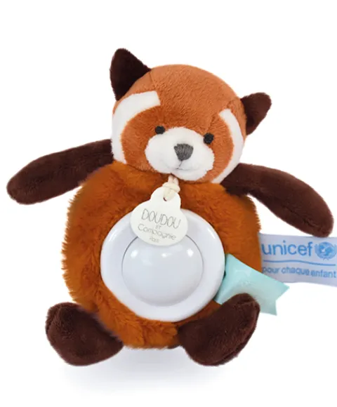 Doudou et Compagnie Veilleuse peluche panda roux - 15 cm - Unicef> Veilleuses