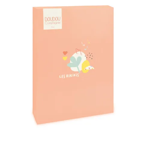 Doudou et Compagnie Boite a musique bebe - Mouton orange clair - 20 cm