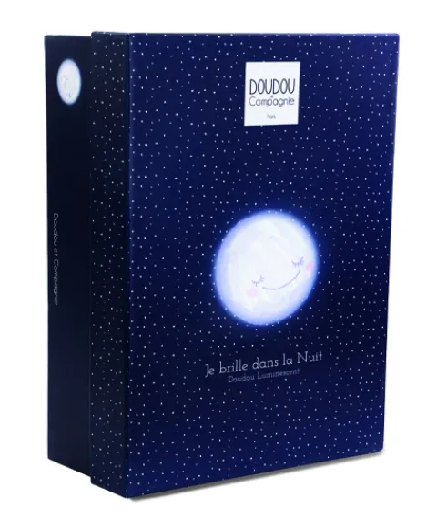 Doudou et Compagnie Boite a musique luminescente ours - 17 cm - Clair de Lune
